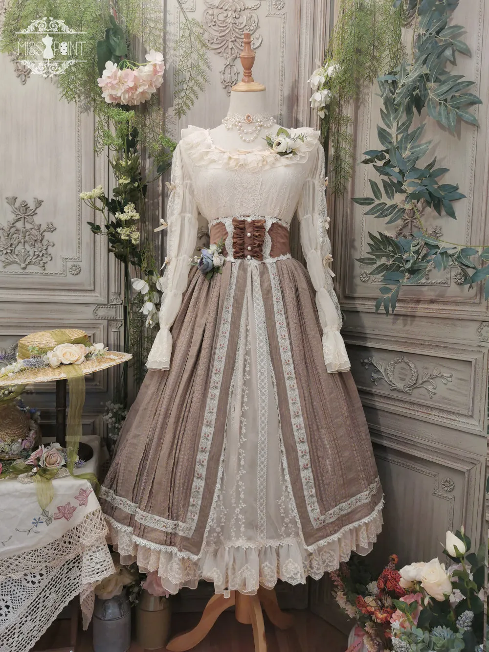 Miss Point~The Sally Gardens~Fish Bone High Waist Lolita Skirt