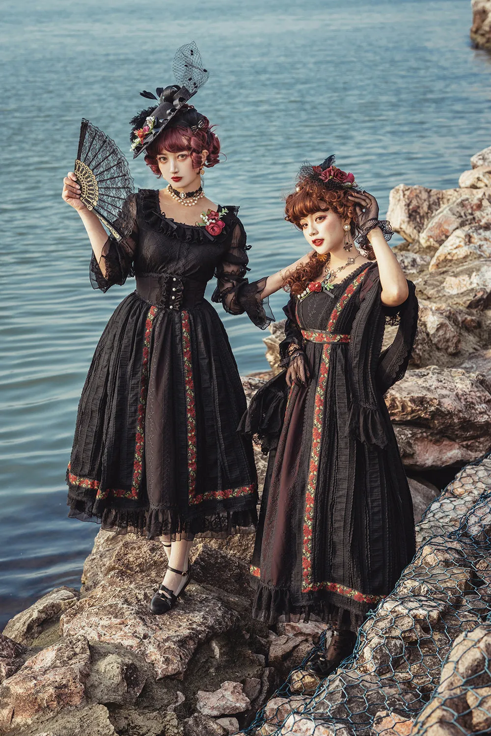 Miss Point~The Sally Gardens~Fish Bone High Waist Lolita Skirt