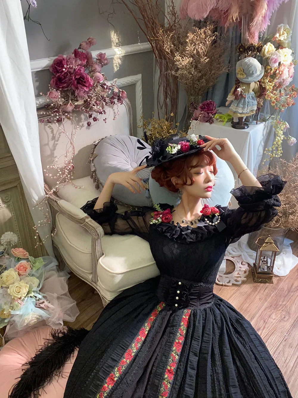 Miss Point~The Sally Gardens~Fish Bone High Waist Lolita Skirt