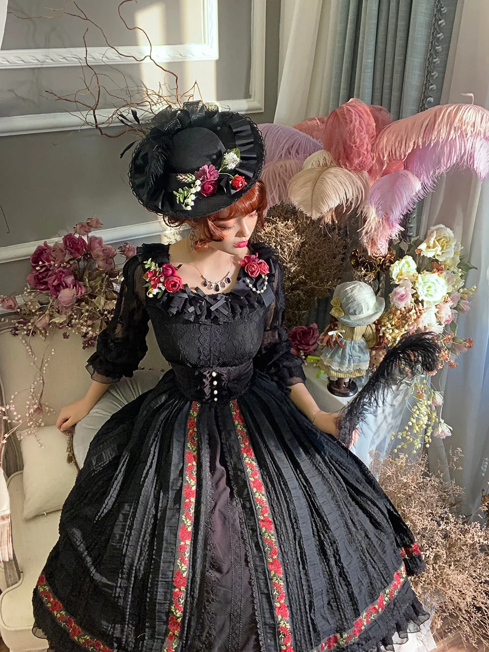 Miss Point~The Sally Gardens~Fish Bone High Waist Lolita Skirt