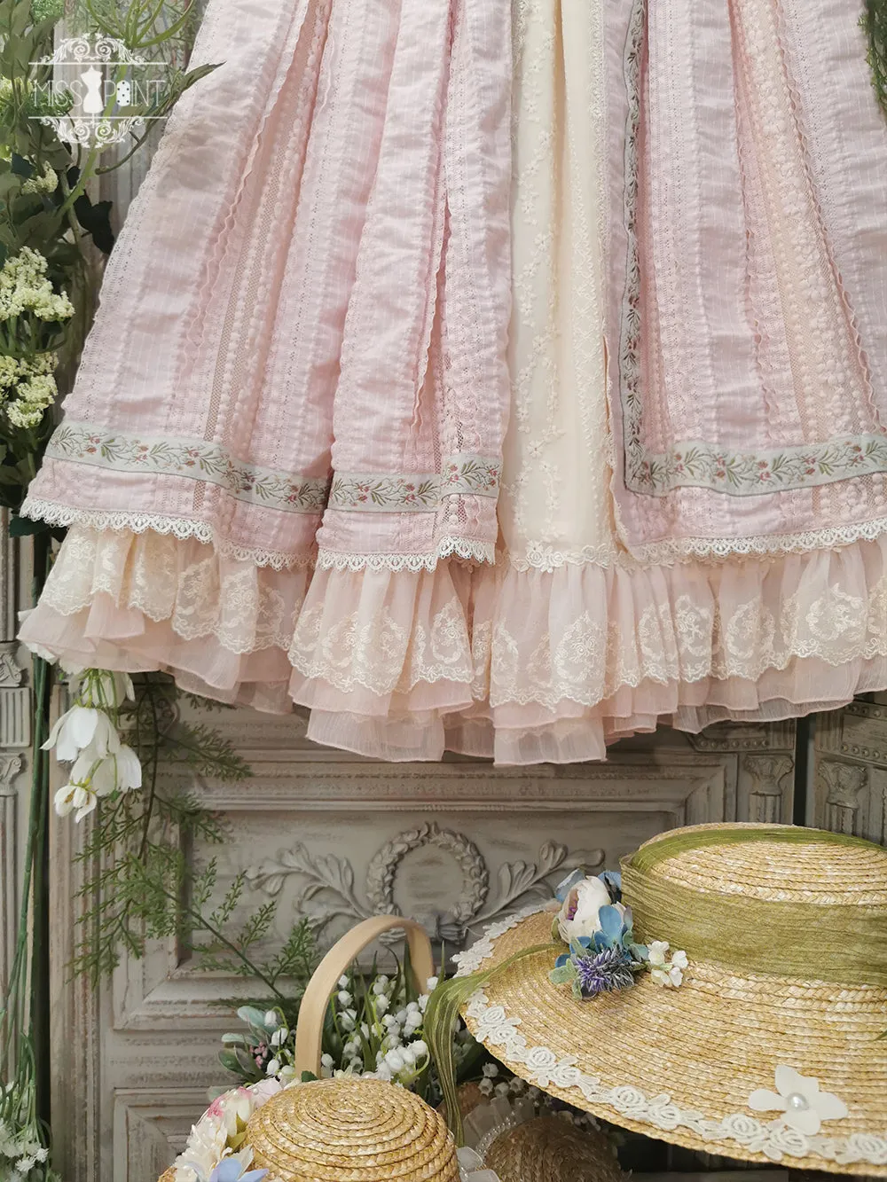 Miss Point~The Sally Gardens~Fish Bone High Waist Lolita Skirt