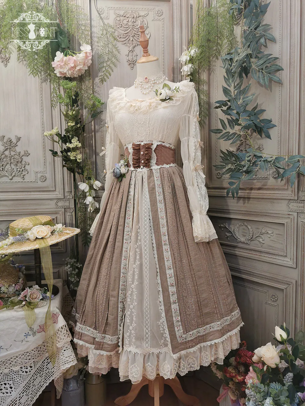Miss Point~The Sally Gardens~Fish Bone High Waist Lolita Skirt