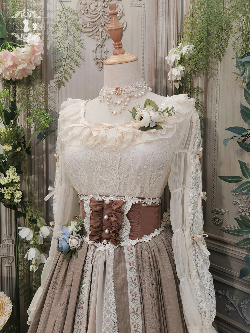 Miss Point~The Sally Gardens~Fish Bone High Waist Lolita Skirt