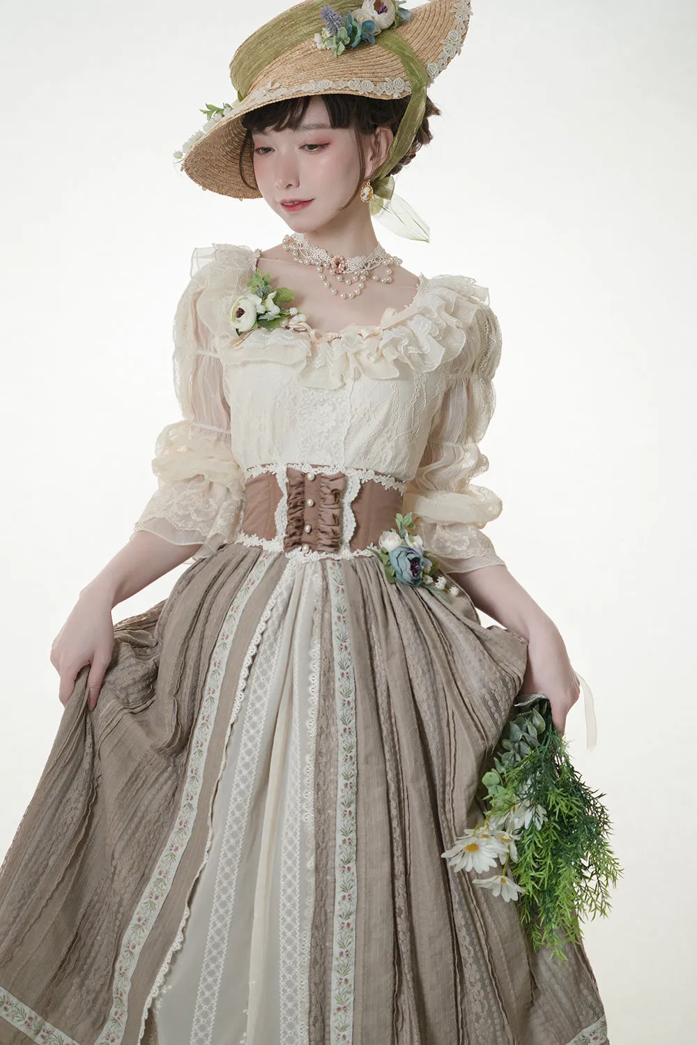 Miss Point~The Sally Gardens~Fish Bone High Waist Lolita Skirt