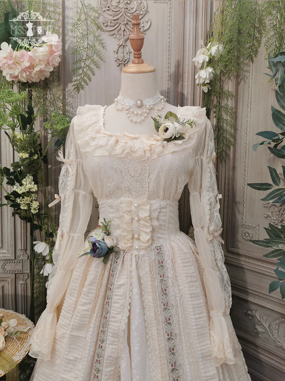 Miss Point~The Sally Gardens~Fish Bone High Waist Lolita Skirt