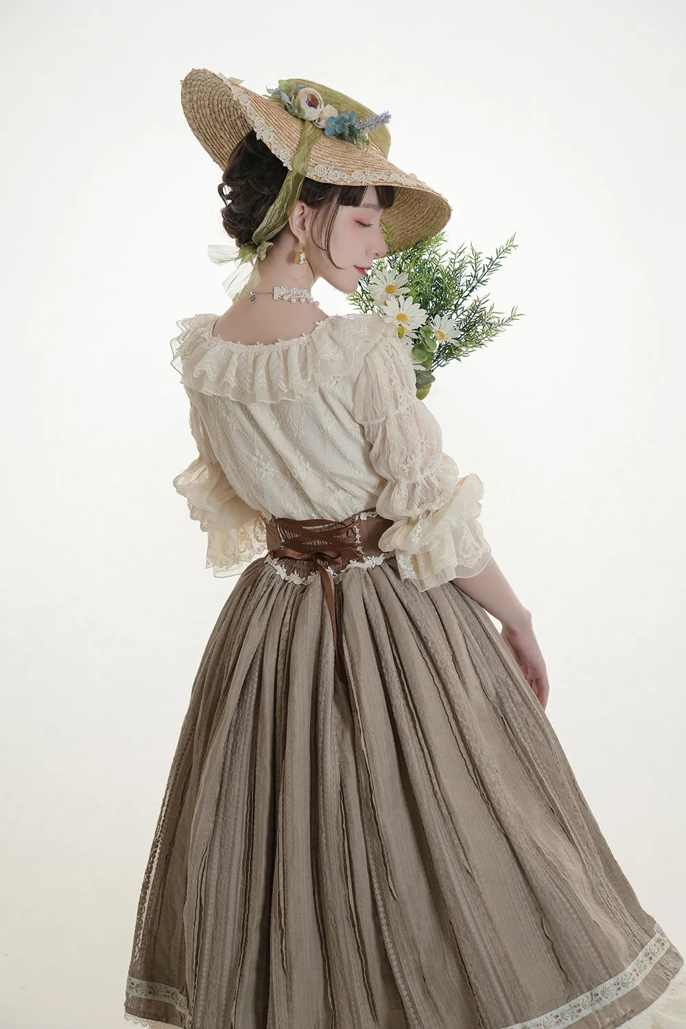 Miss Point~The Sally Gardens~Fish Bone High Waist Lolita Skirt