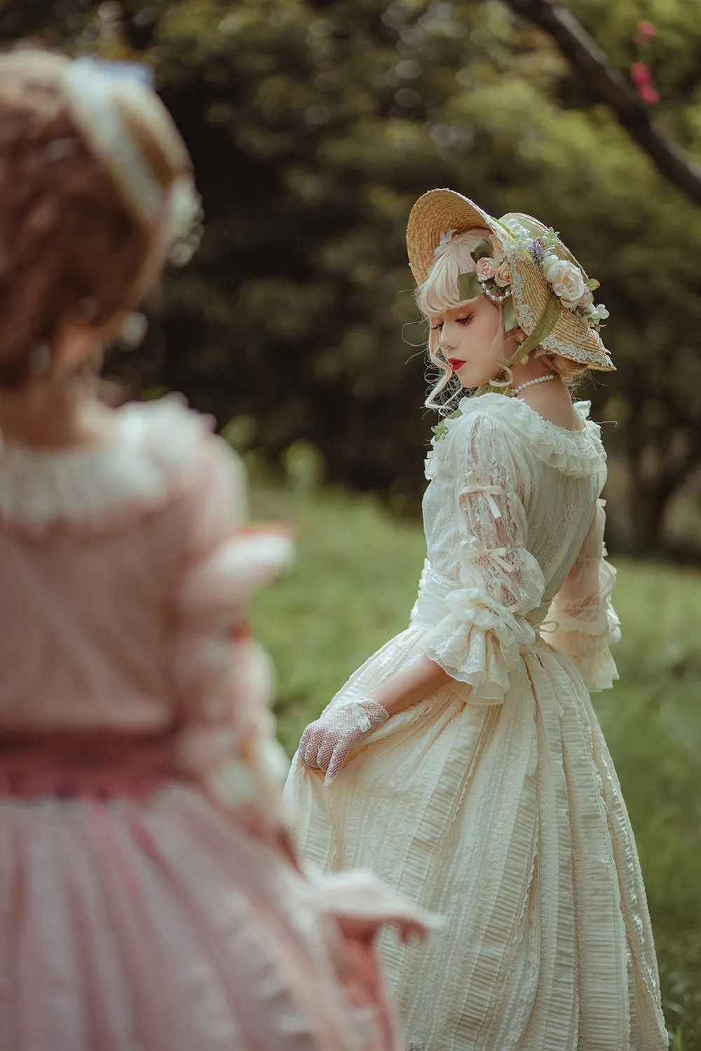 Miss Point~The Sally Gardens~Fish Bone High Waist Lolita Skirt