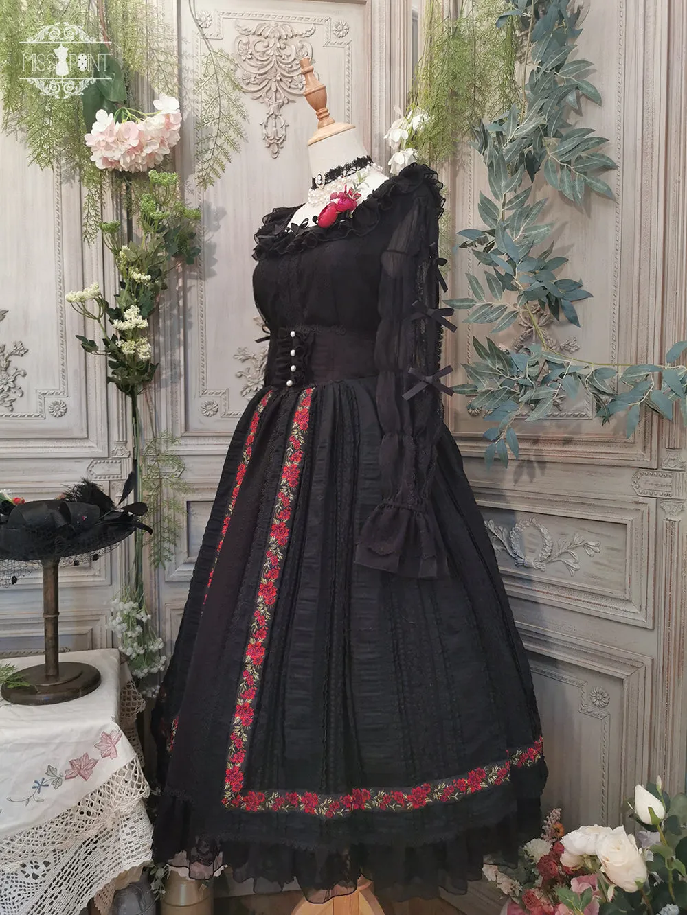 Miss Point~The Sally Gardens~Fish Bone High Waist Lolita Skirt