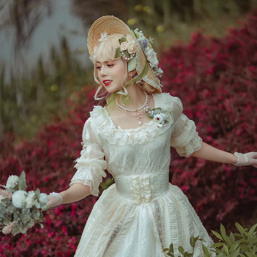 Miss Point~The Sally Gardens~Fish Bone High Waist Lolita Skirt
