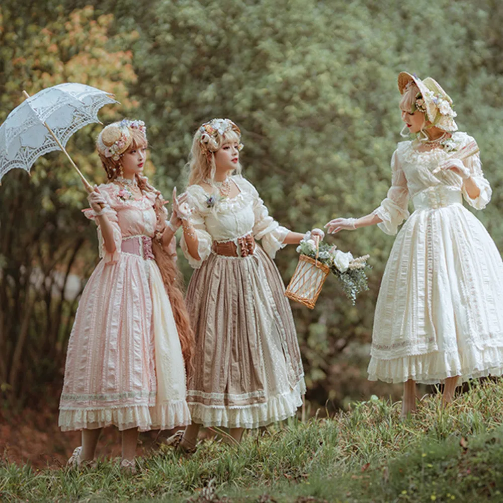 Miss Point~The Sally Gardens~Fish Bone High Waist Lolita Skirt
