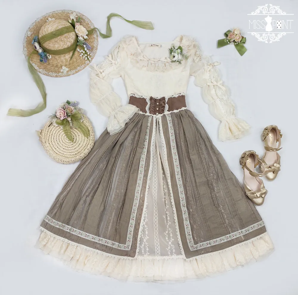 Miss Point~The Sally Gardens~Fish Bone High Waist Lolita Skirt
