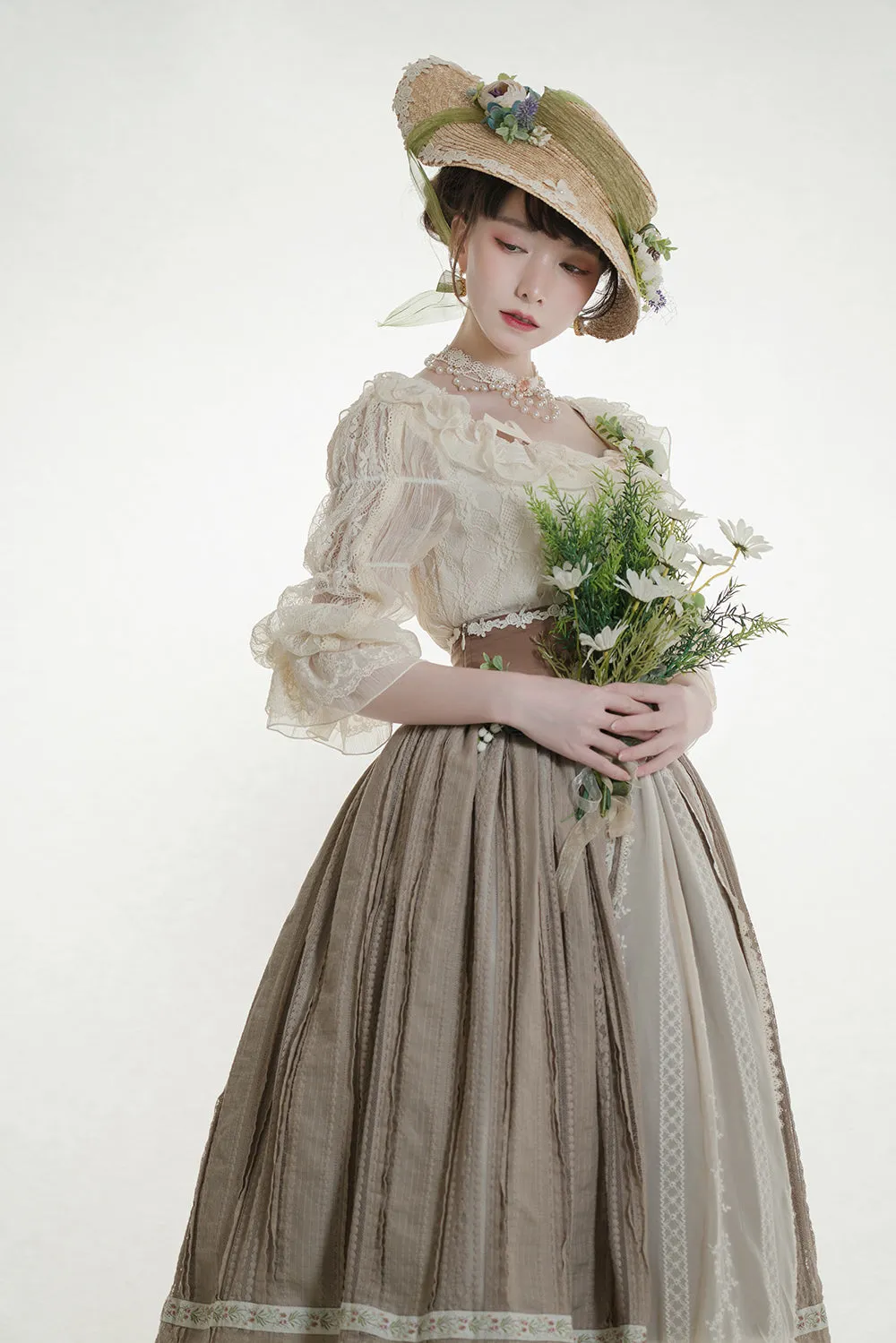 Miss Point~The Sally Gardens~Fish Bone High Waist Lolita Skirt