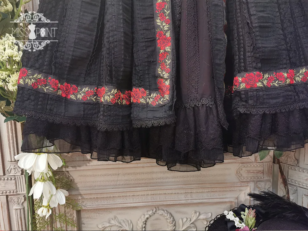 Miss Point~The Sally Gardens~Fish Bone High Waist Lolita Skirt