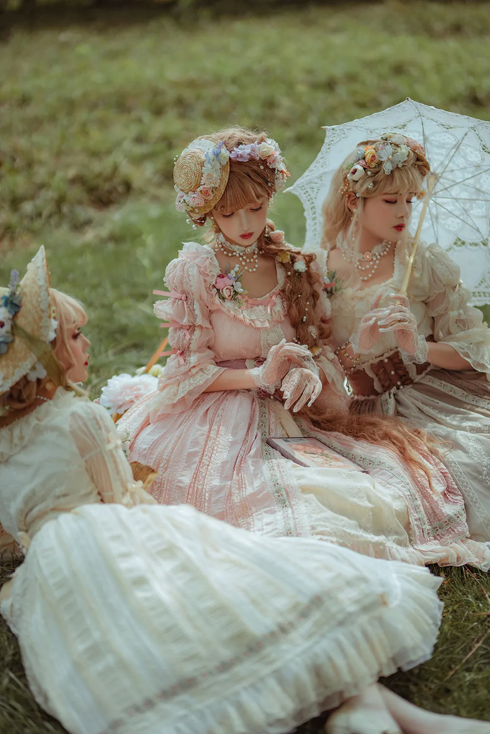 Miss Point~The Sally Gardens~Fish Bone High Waist Lolita Skirt