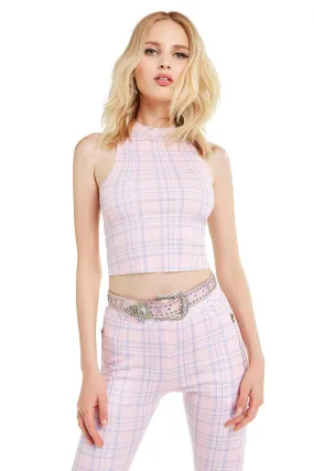 Pastel Plaid Fountain Crop