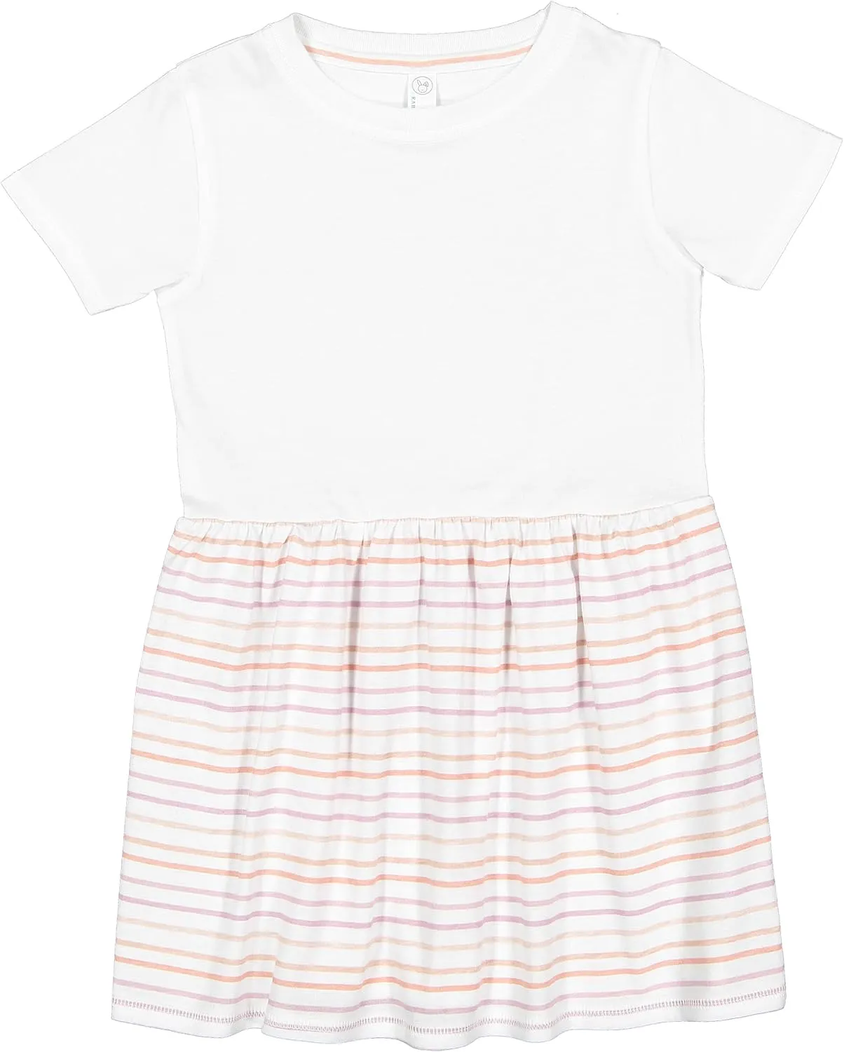 RABBIT SKINS Infant/Toddler Baby Girls Soft Fine Jersey Cotton Short Sleeve Dress