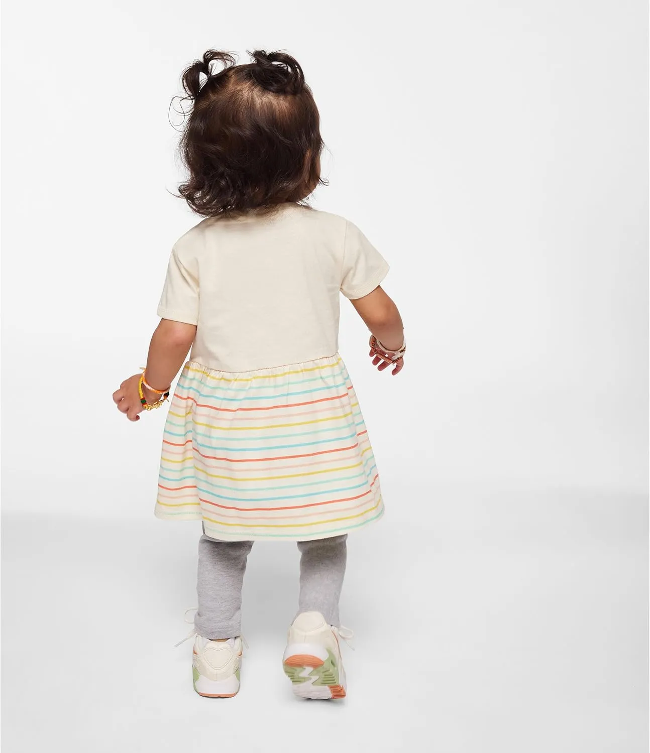 RABBIT SKINS Infant/Toddler Baby Girls Soft Fine Jersey Cotton Short Sleeve Dress