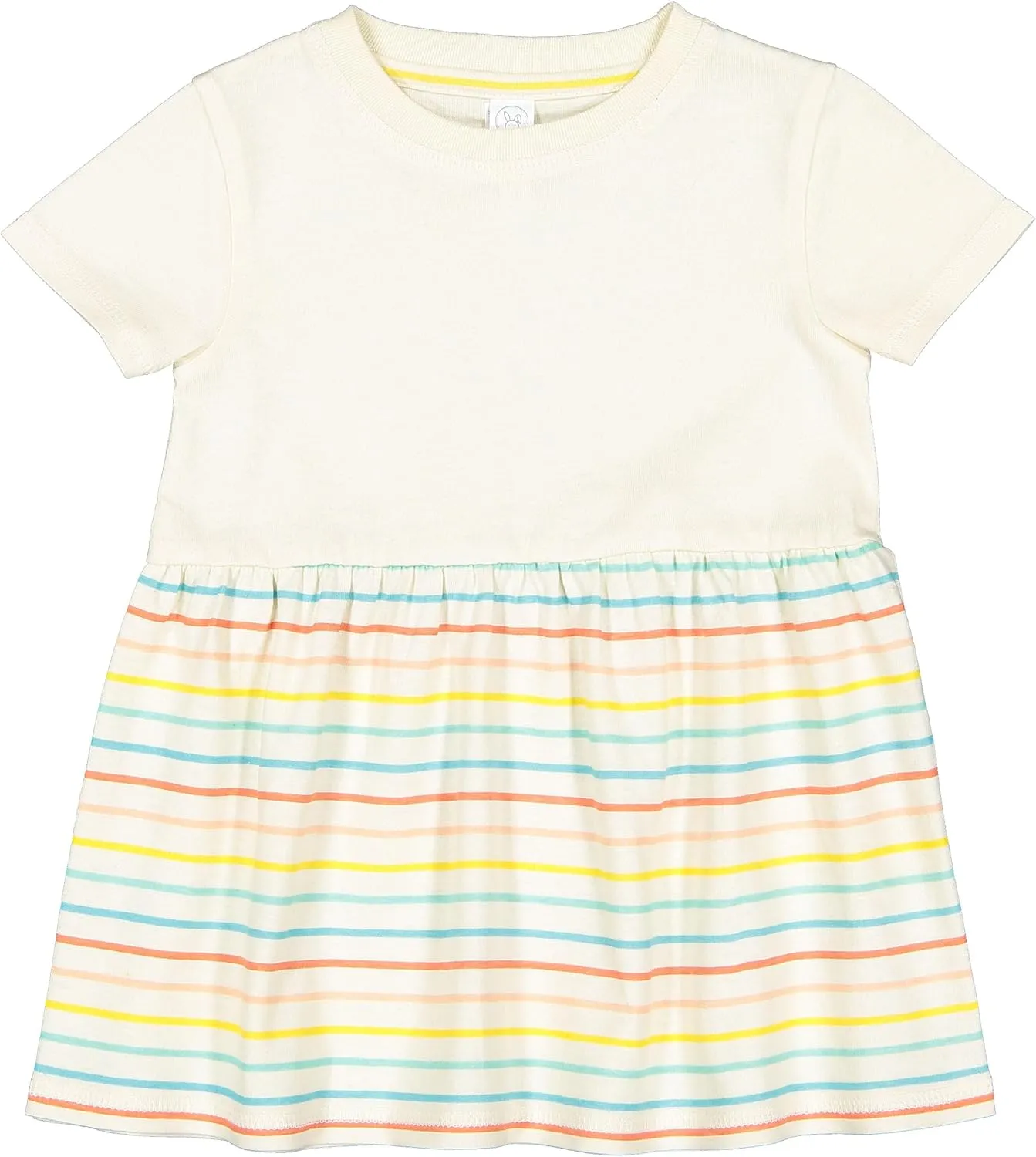 RABBIT SKINS Infant/Toddler Baby Girls Soft Fine Jersey Cotton Short Sleeve Dress