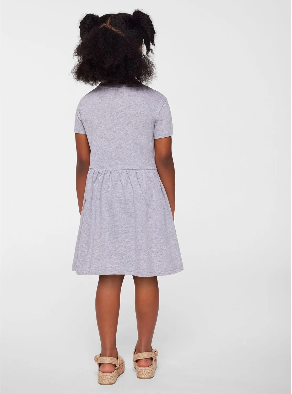 RABBIT SKINS Infant/Toddler Baby Girls Soft Fine Jersey Cotton Short Sleeve Dress