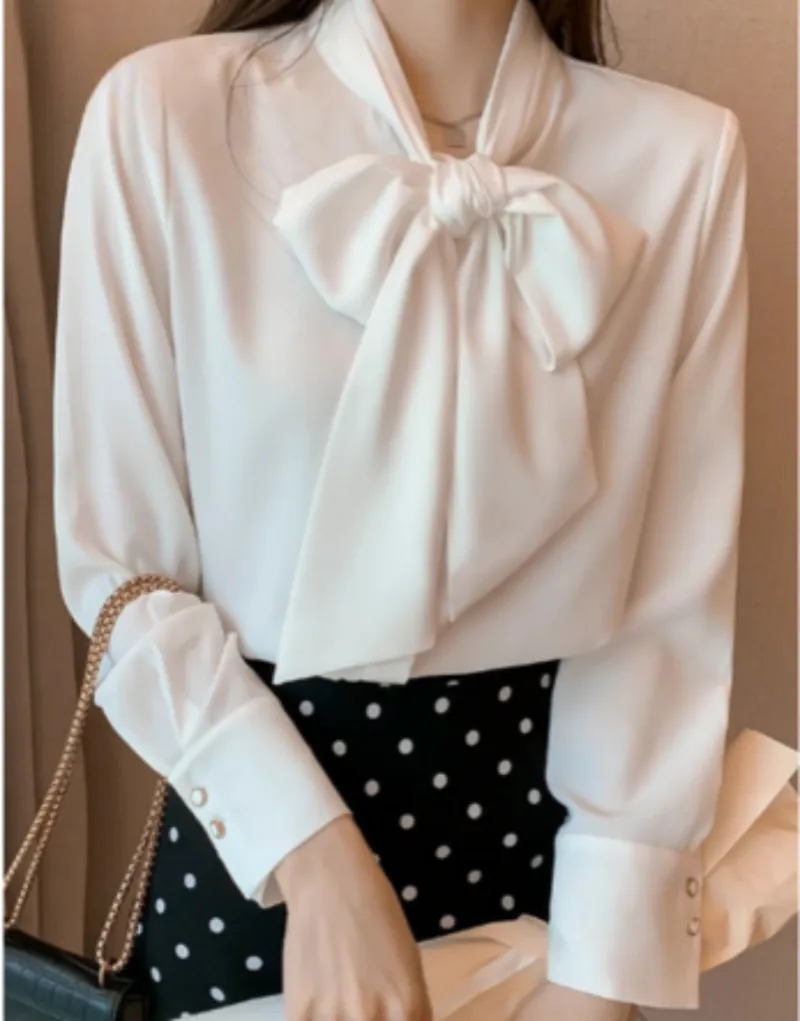 Samantha | Elegant Bow Long Sleeve Blouse