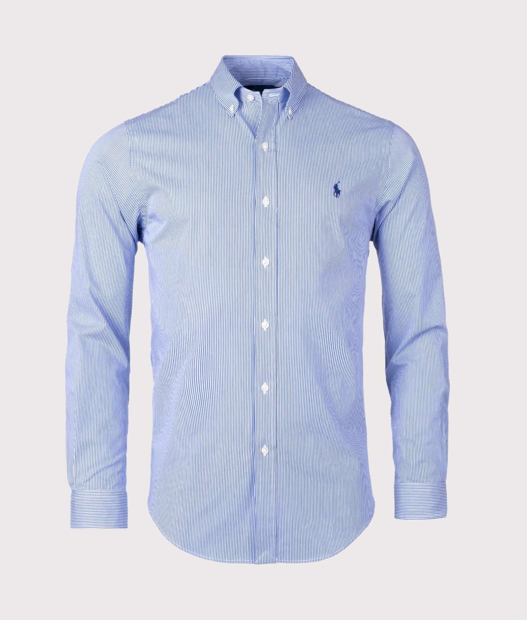 Slim Fit Striped Stretch Poplin Shirt