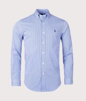 Slim Fit Striped Stretch Poplin Shirt