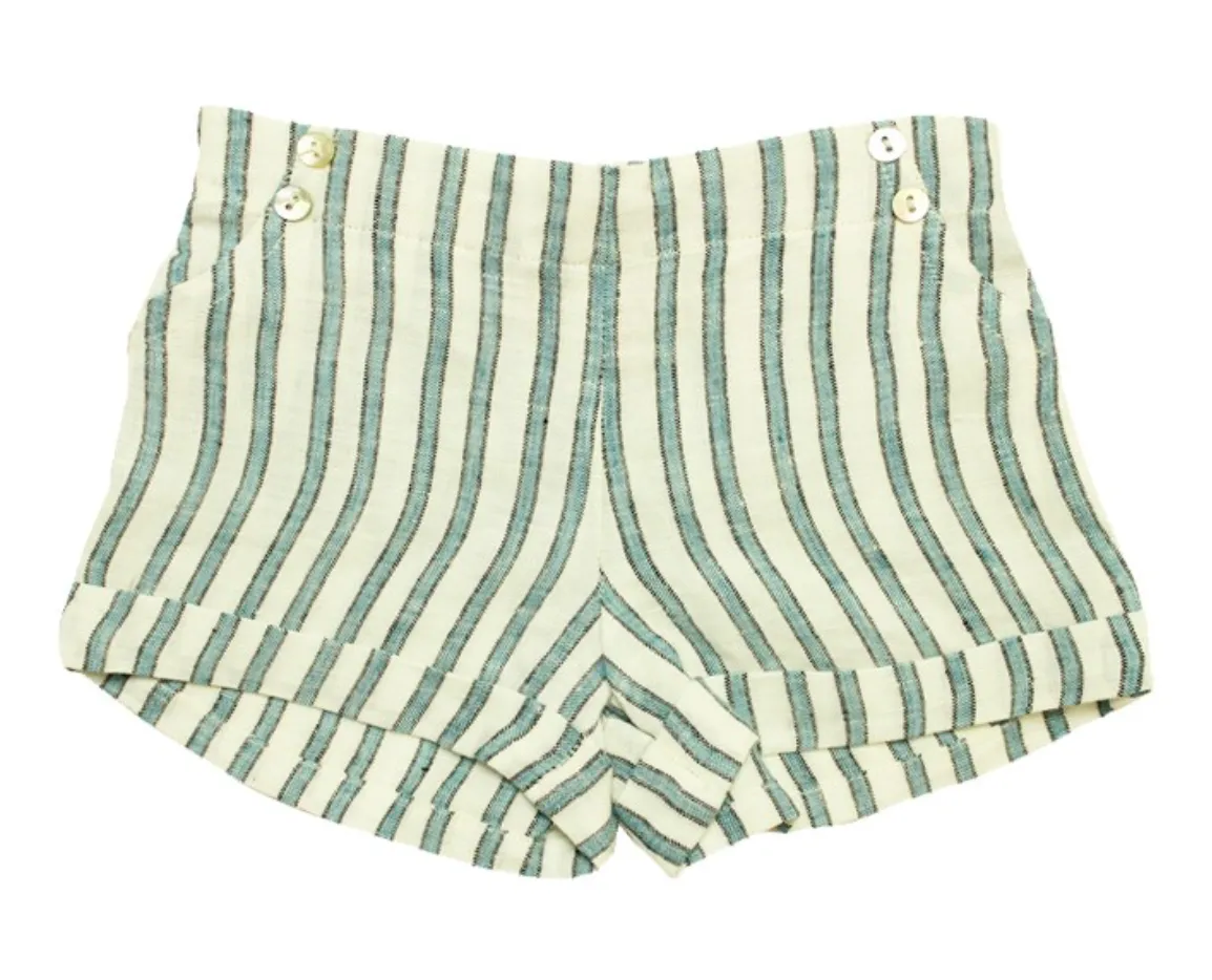Striped Linen Short