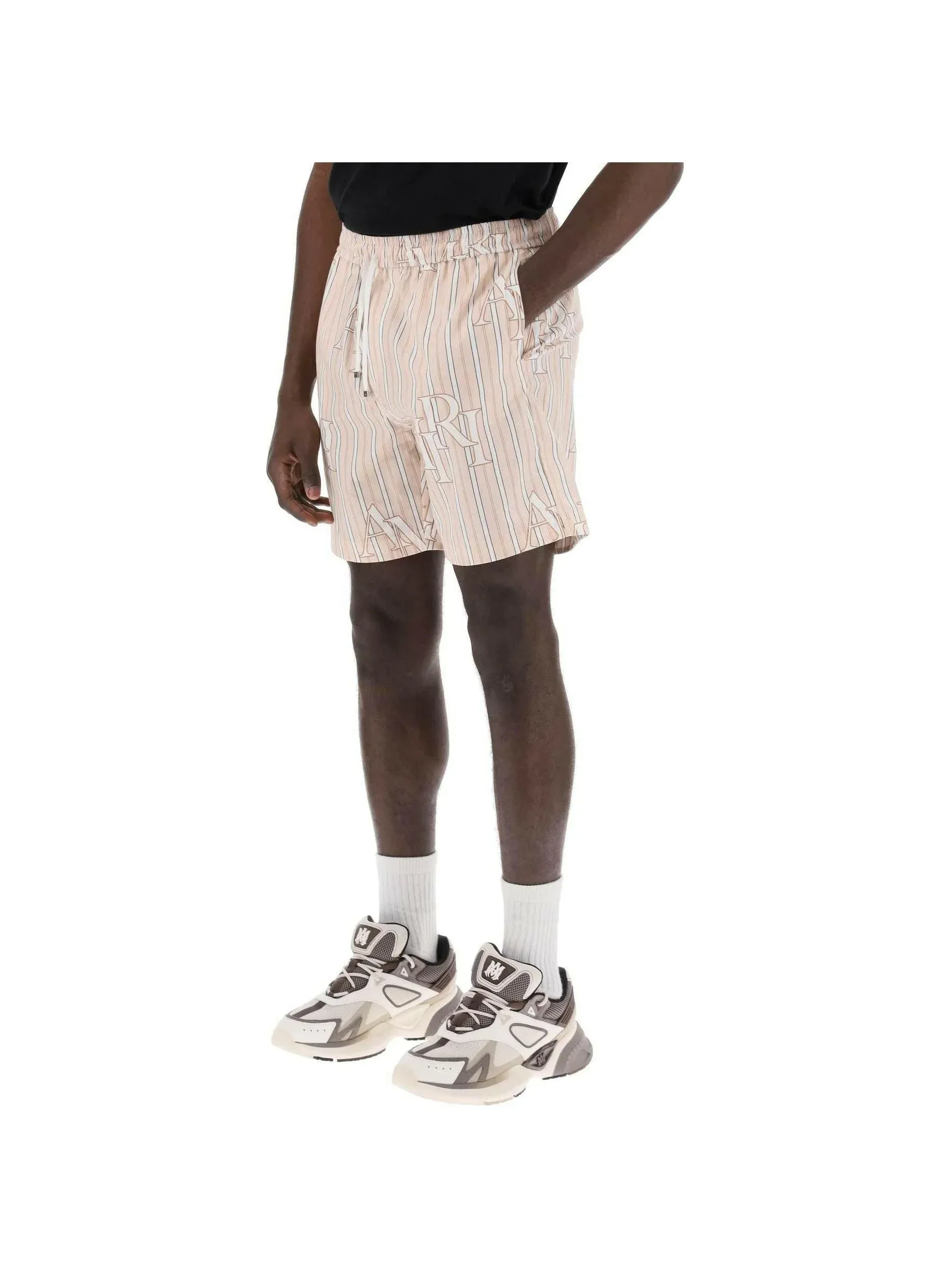 Striped Poplin Shorts