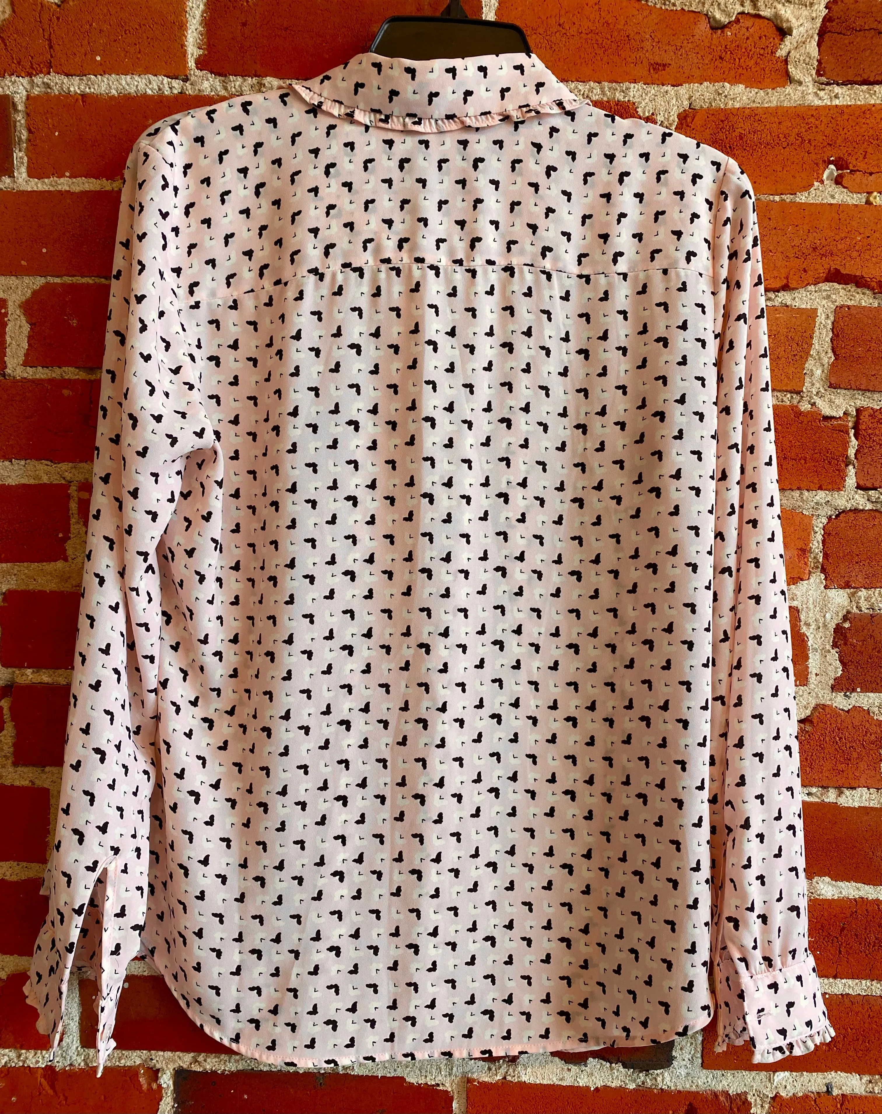 Talbots Pink Print Blouse- Size Medium