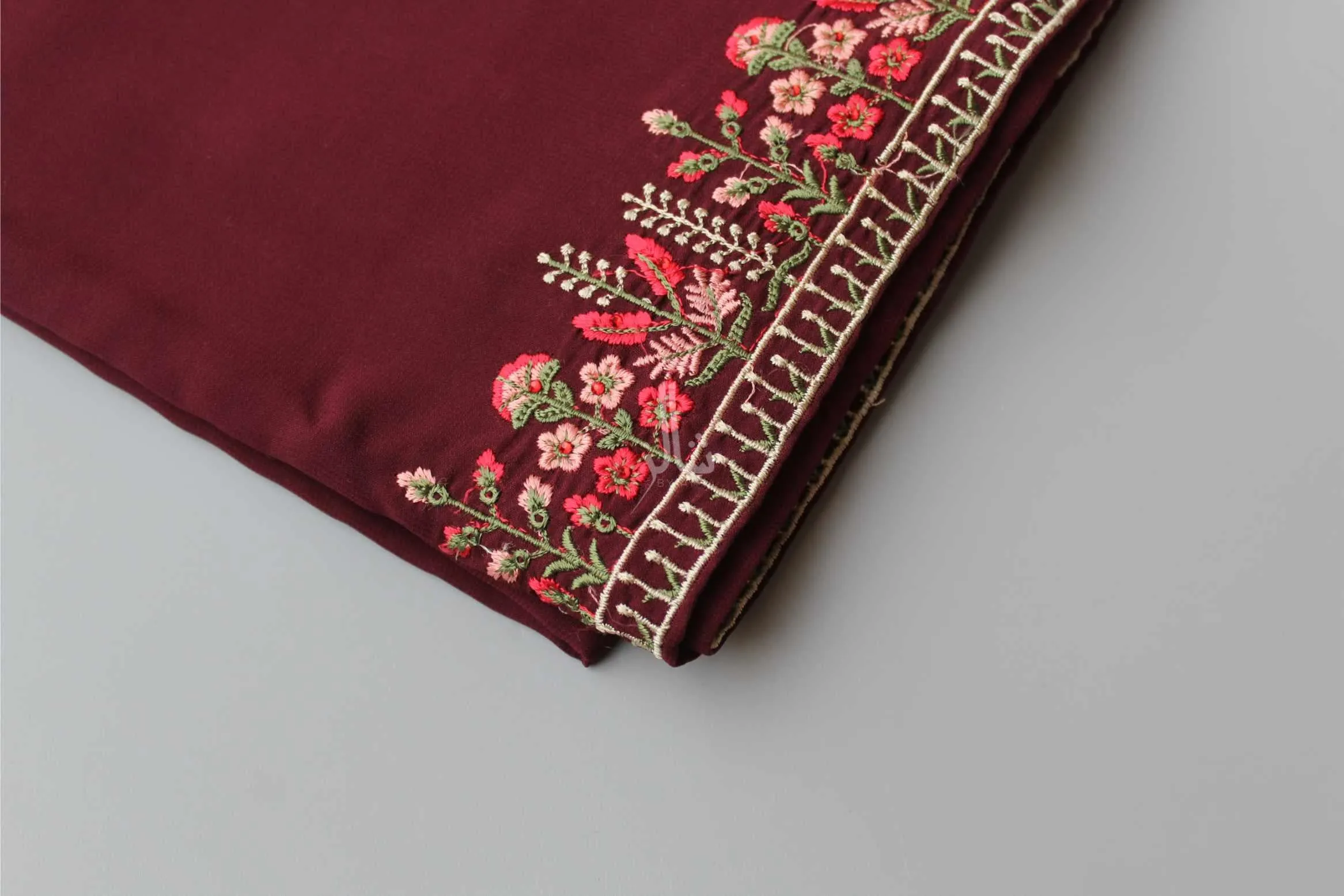 The Chic Embroidered Elegance - Red