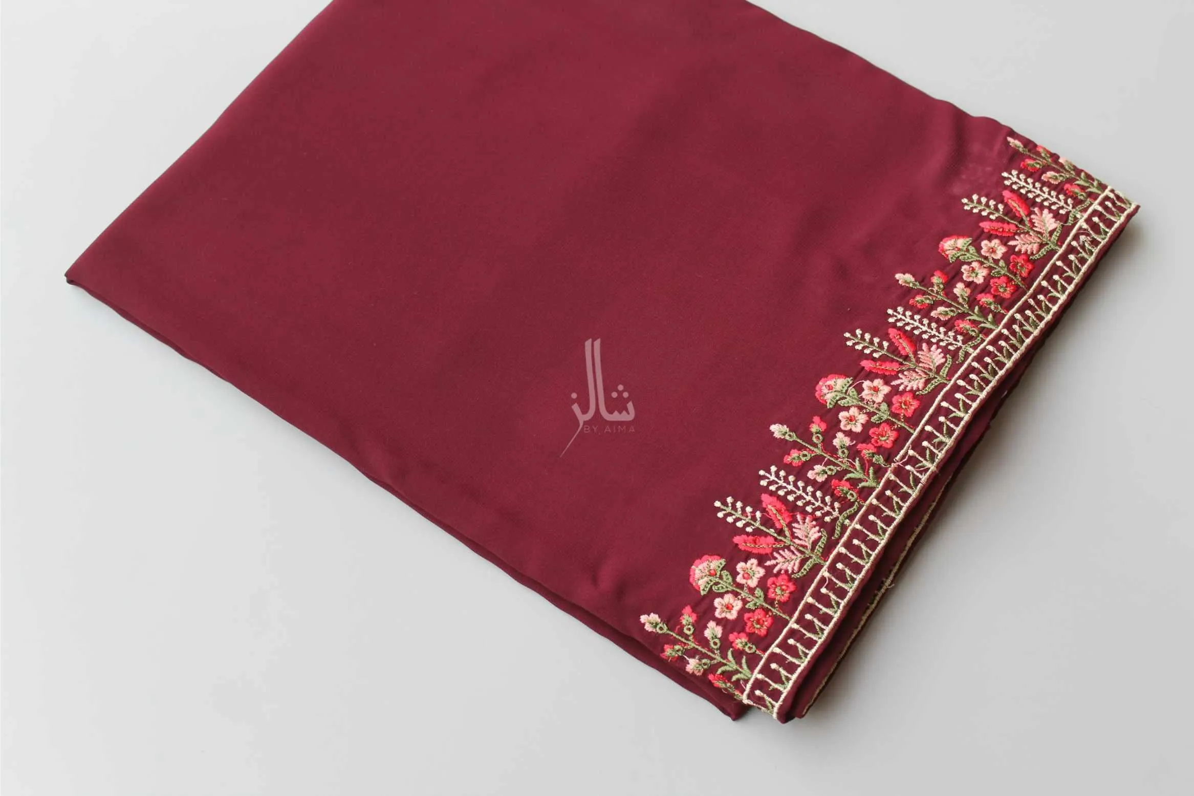 The Chic Embroidered Elegance - Red