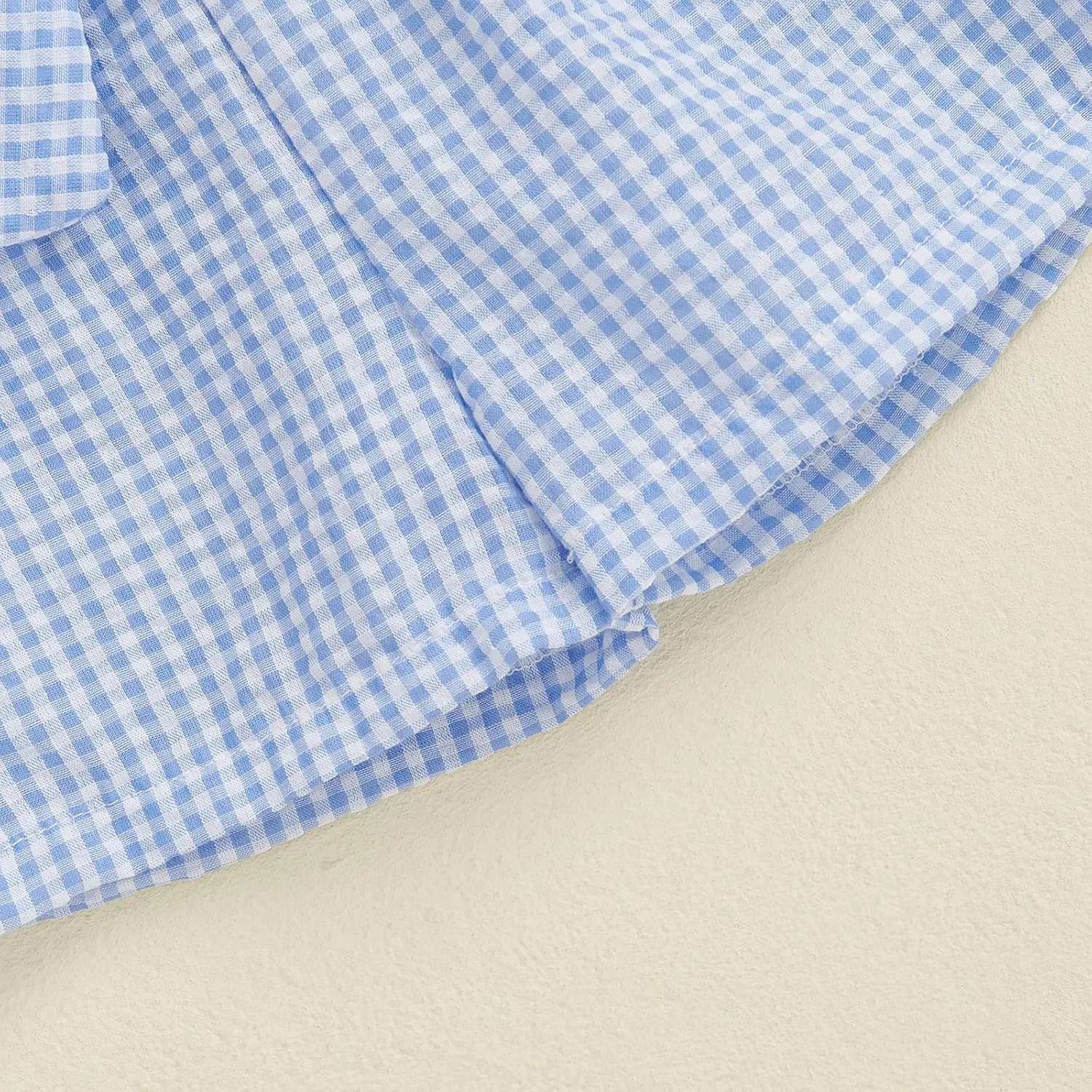 Toddler Baby Girls Gingham Seersucker Shorts Elastic Waist Striped Plaid Shorts Summer Casual Short Pants Bottoms