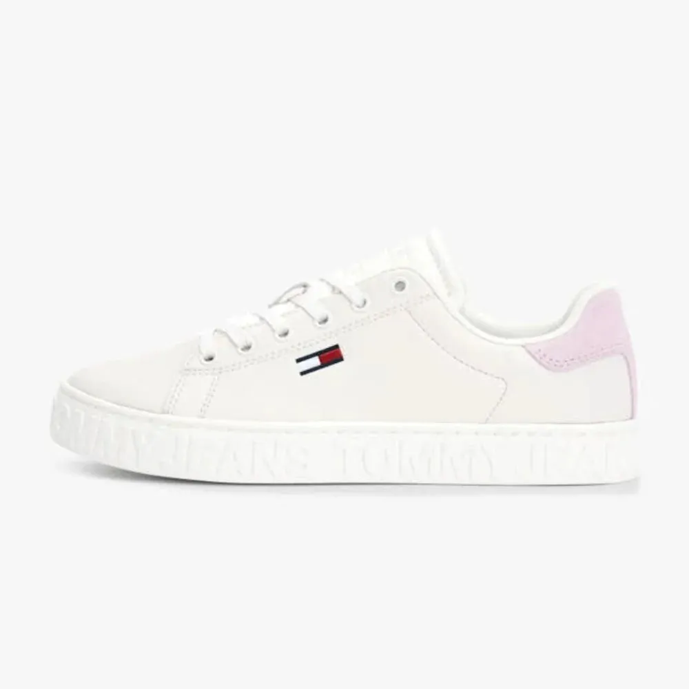 Tommy Hilfiger Jeans Cool Backtab Leather Sneaker Women - WHT