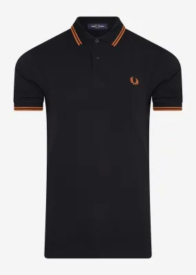 Twin tipped polo - black rust