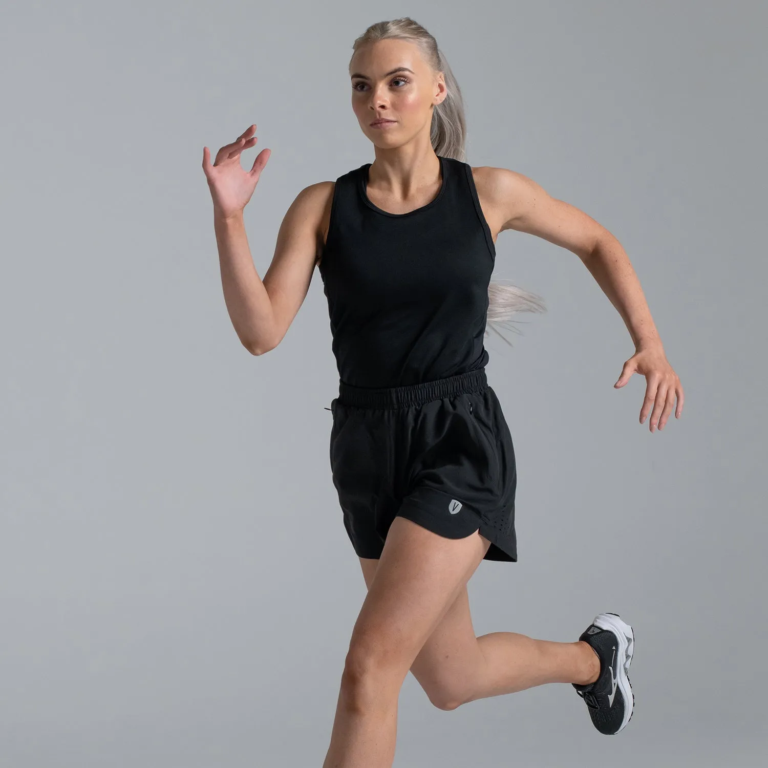 Valour Active Defender Racer Mesh Tank - Black