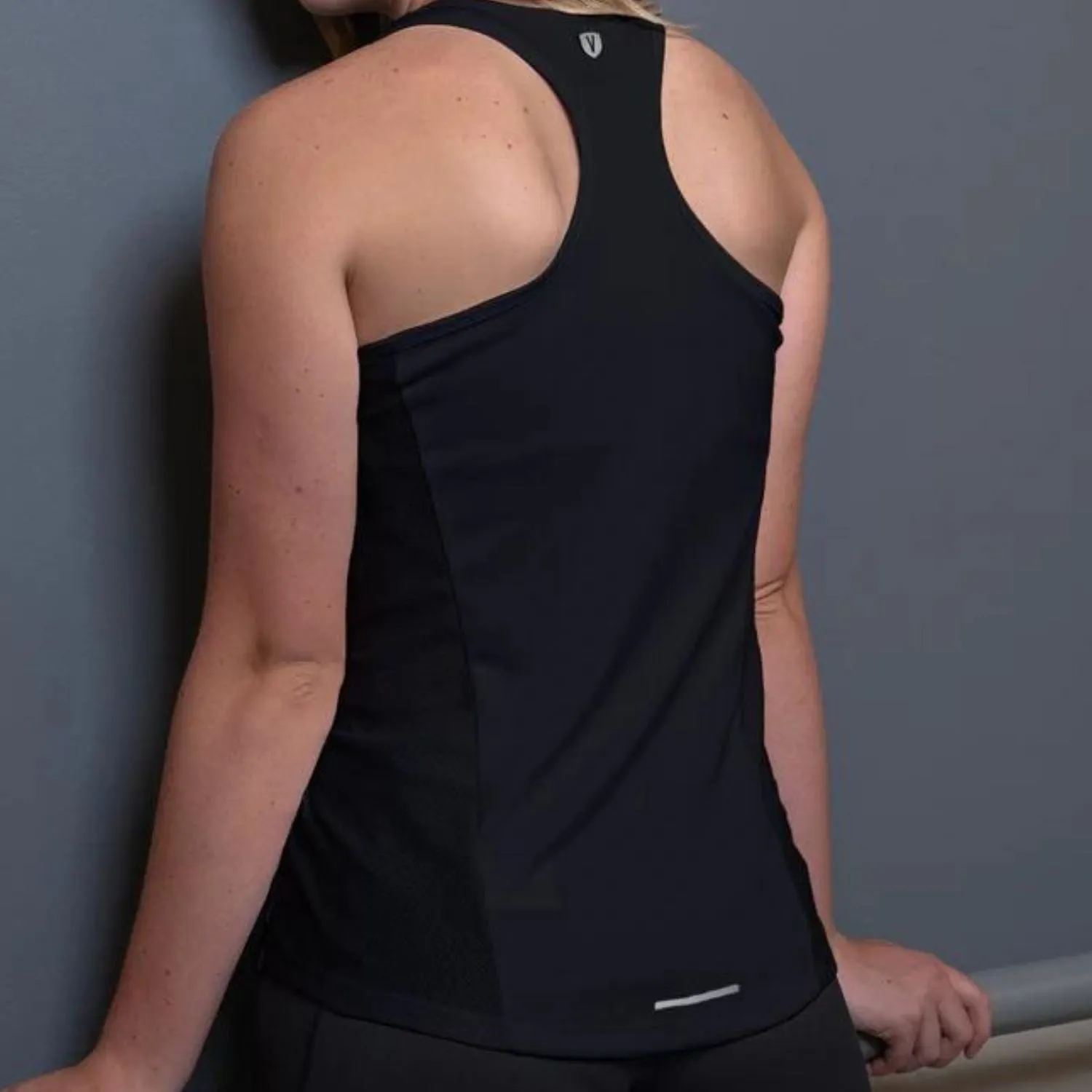 Valour Active Defender Racer Mesh Tank - Black