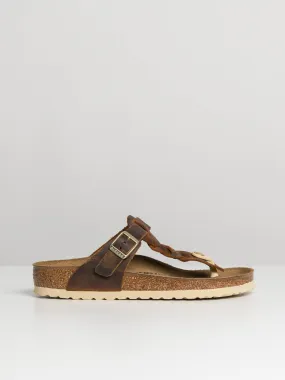WOMENS BIRKENSTOCK GIZEH BRAIDED LEATHER REGULAR FIT SANDALS