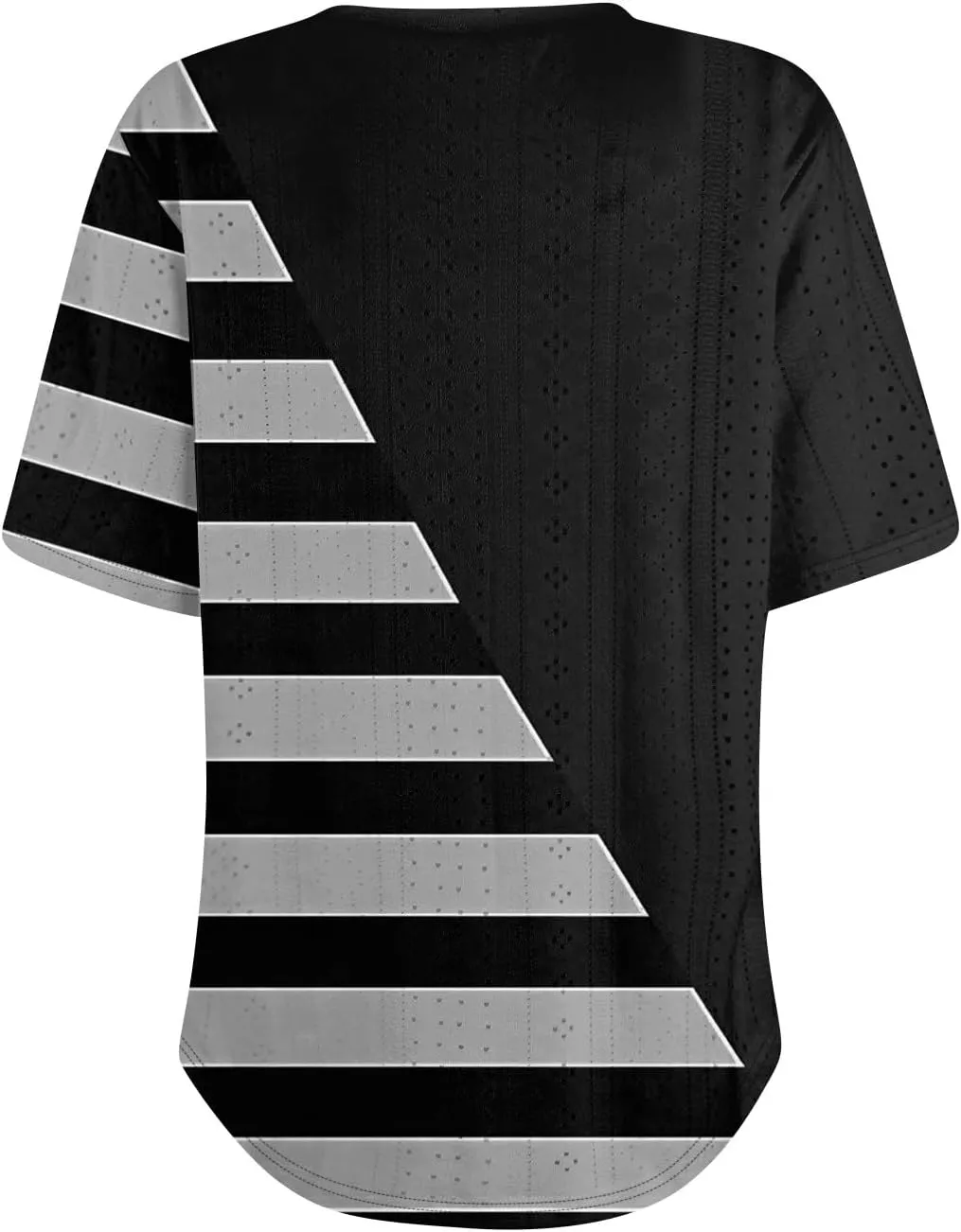 Womens Short Sleeve V Neck Shirts Spring Summer Solid Color Stripe Print Casual Blouse Shirt Dressy Tops
