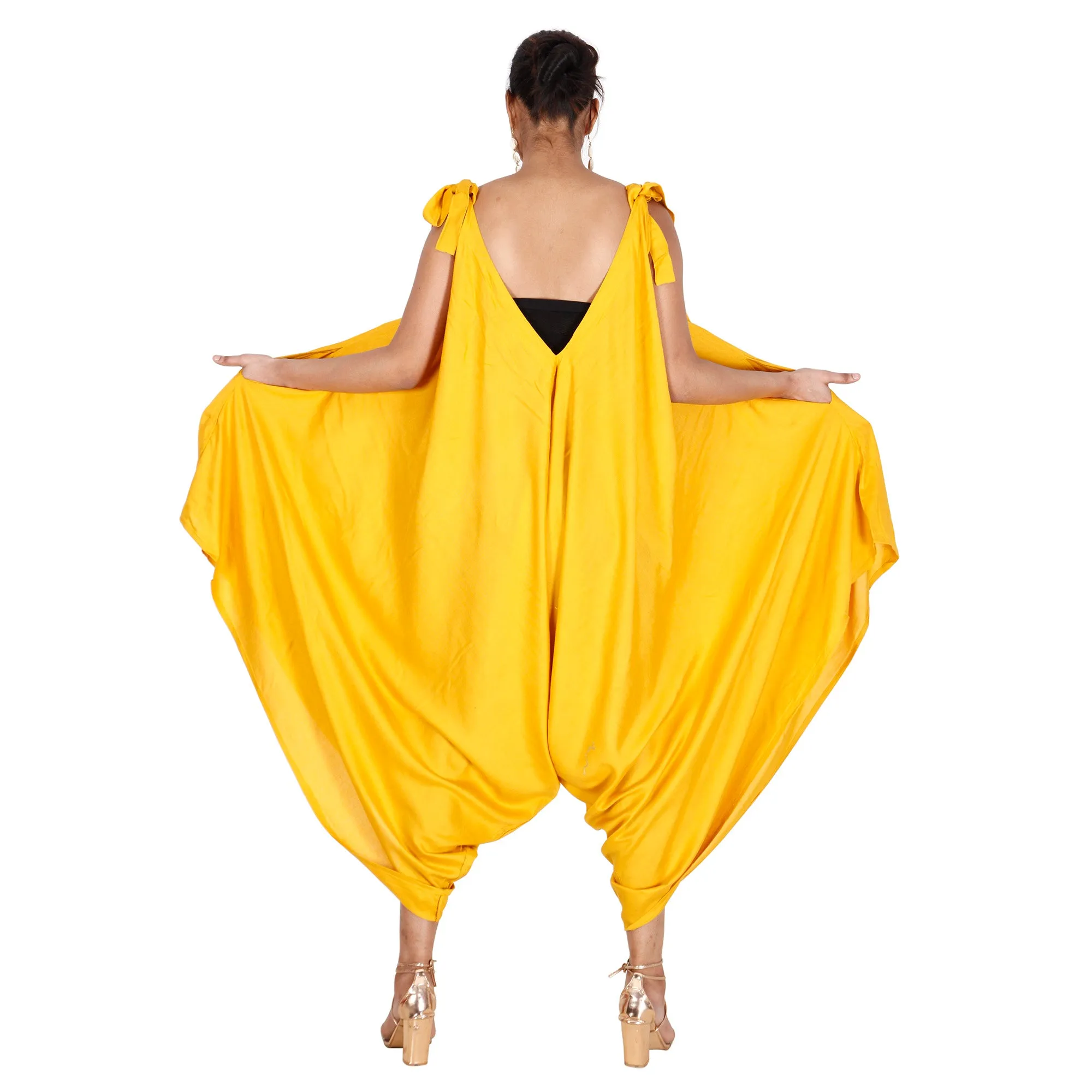 Women's Solid Color Asymmetrical Sleeveless Jumpsuit - FI-R3023
